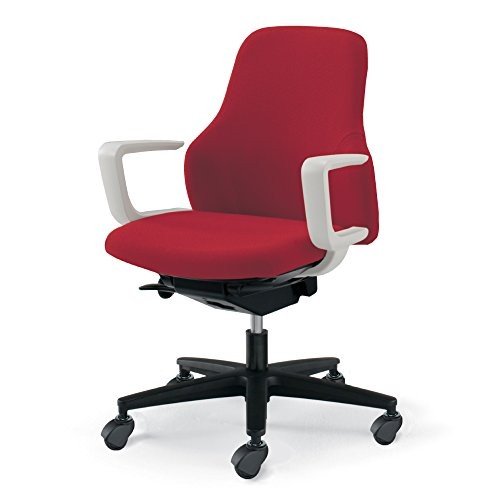 【組立無料】 コクヨ オフィスチェア グーフォ CR-G2701E1G9A8-VN ローバック C型肘 ホワイトシェル カーマイン フローリング用