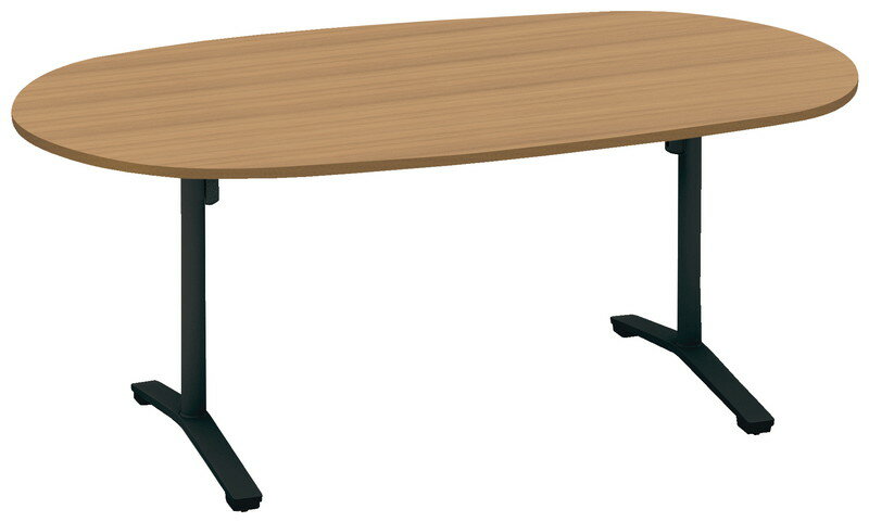 コクヨ 品番MT-VD189E6AMP2-E 会議テーブル　ビエナ　固定楕円天板　塗装脚アジャスター W1800xD900xH720