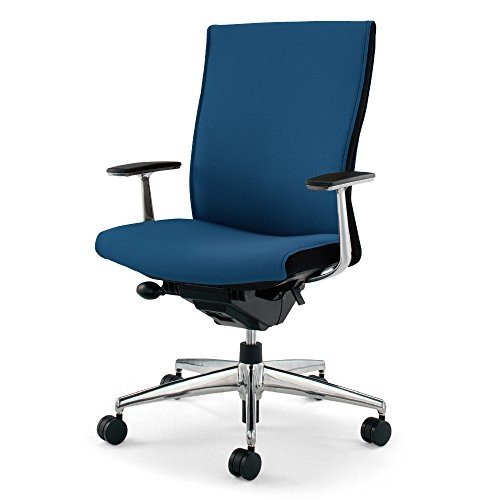 【組立無料】 コクヨ オフィスチェア プント CR-GA2463F6GMT5-W ハイバック ランバーサポート付 アルミ肘 (布)スタンダード/インディゴブルー カーペット用