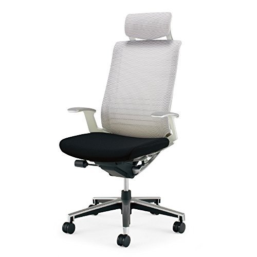 【組立無料】 コクヨ オフィスチェア インスパイン CR-GA2505E1GME6-W ヘッドレスト付 T型肘 ホワイトフレーム 背ホワイト/座ブラック カーペット用