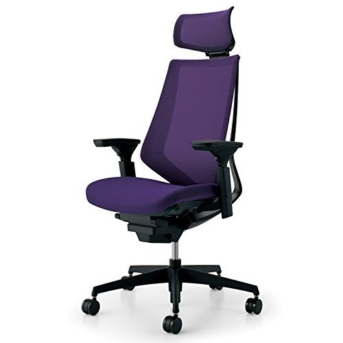 【組立無料】 コクヨ デュオラ イス オフィスチェア ディープパープル メッシュ ヘッドレスト デスクチ..