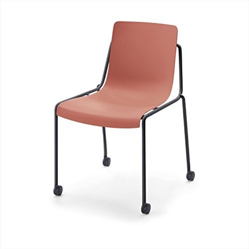 【組立無料】 コクヨ ミーティングチェア DAYS OFFICE offset frame XY-COF1E6A0F-VNN 4本脚 キャスター付/テラコッタ