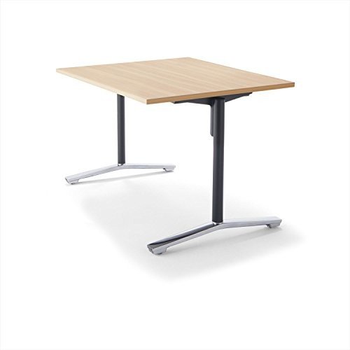 【組立無料】 コクヨ ミーティングテーブル DAYS OFFICE flip top XY-TFT128SCPMC1 幅120×奥行80cm 天板グレインドナチュラル/脚ポリッシュ