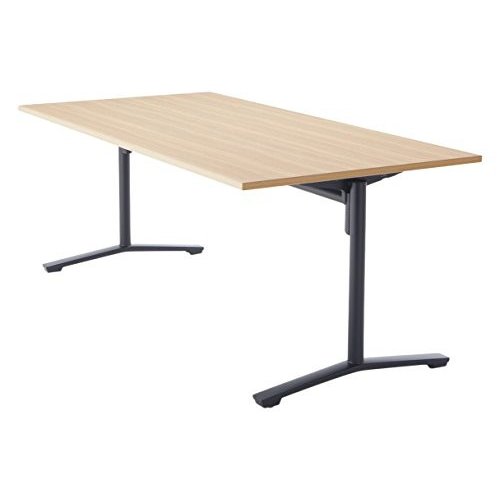 【組立無料】 コクヨ ミーティングテーブル DAYS OFFICE flip top XY-TFT189FE6AMC1 幅180×奥行90cm 天板グレインドナチュラル/脚ブラック