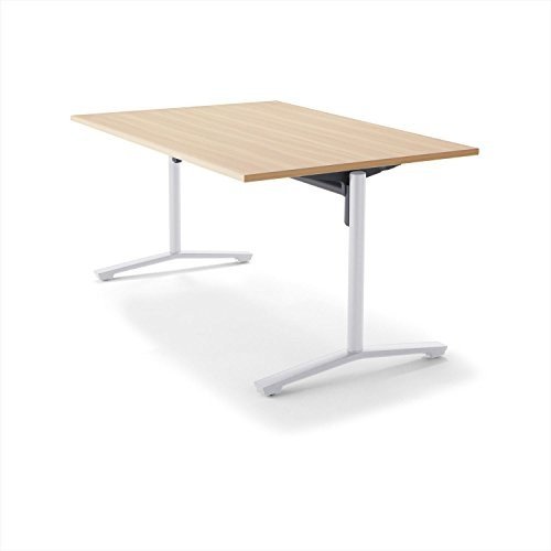 【組立無料】 コクヨ ミーティングテーブル DAYS OFFICE flip top XY-TFT159FSAAMC1 幅150×奥行90cm 天板グレインドナチュラル/脚ホワイト