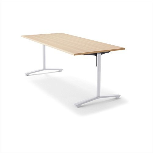 【組立無料】 コクヨ ミーティングテーブル DAYS OFFICE flip top XY-TFT188SCSAAMC1 幅180×奥行80cm 天板グレインドナチュラル/脚ホワイト