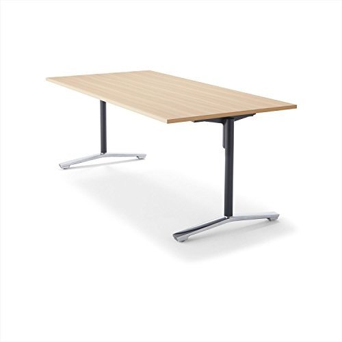 【組立無料】 コクヨ ミーティングテーブル DAYS OFFICE flip top XY-TFT189SCPMC1 幅180×奥行90cm 天板グレインドナチュラル/脚ポリッシュ