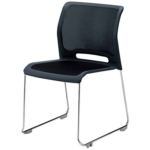 【組立無料】 コクヨ 会議イス カラベル CK-S640E6GLE6 背メッシュ ステンレス脚 ブラック/ブラック