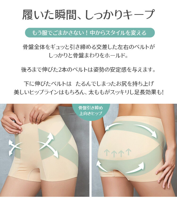美メイク ヒップアップガードル1分丈 ショーツ 着圧下着 引締め 加圧下着 ガードルガードル 加圧 骨盤 補正下着 30代 40代 お腹引き締め 美尻 下半身痩せ見せ 着圧スパッツ レディース 骨盤ベルトショーツ 補正ガードル 送料無料