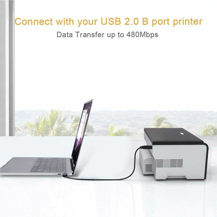 USB Type C�ץ�󥿡� �����֥� Type C to USB 2.0 B���� �ץ�󥿡������֥�USB C to B�ץ�󥿥����֥� ������ʡ������֥�ץ�󥿡������֥� to USB C MIDI�����֥� 1M ����̵��