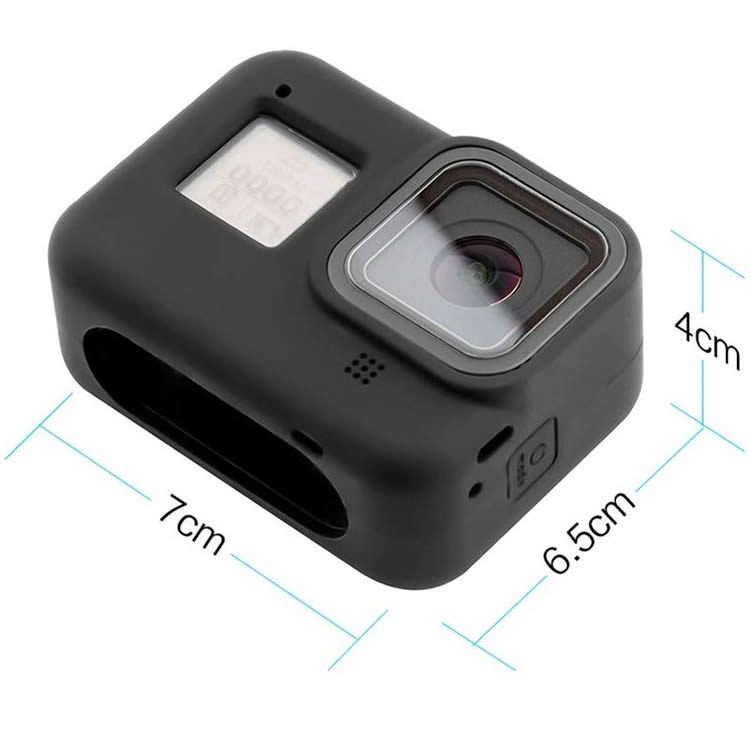 GoPro Hero8 Black シリコンカバー フレームケース ストラップ付き 保護ケース ス...