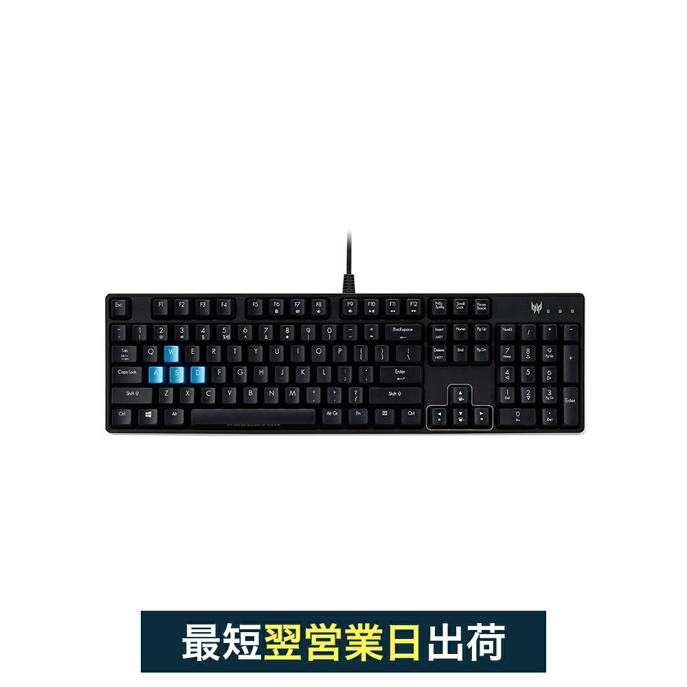 【50％OFF! 5/16 01:59まで】Acer Predator Aethon 300 ゲーミングキーボード PKB910 プレデター エートン300 Cherry MX ブルースイッチ 100% アンチゴースト対応 ブラック パソコン 周辺機器 アクセサリー