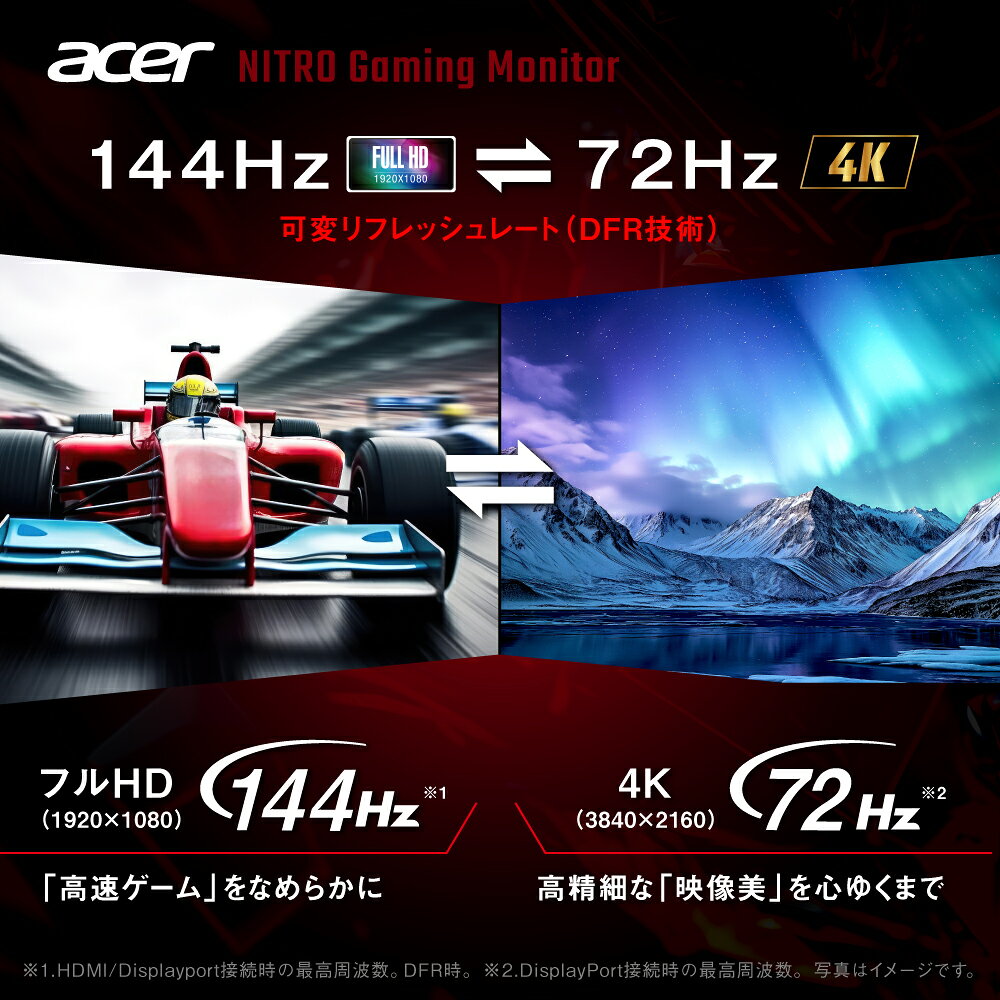 Acer Nitro ゲーミングモニター 27...の紹介画像3