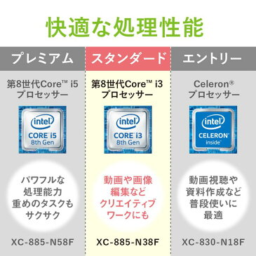 【エントリーでポイント最大31倍！】【新品・本体のみ・送料無料】エイサー Acer デスクトップパソコン Aspire Core i3-8100/8GB/1TB HDD/±R/RW スリムドライブ/Windows10/ブラック) XC-885-N38F【WPSオフィス体験版付き】