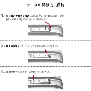 ケースの開け方・解錠