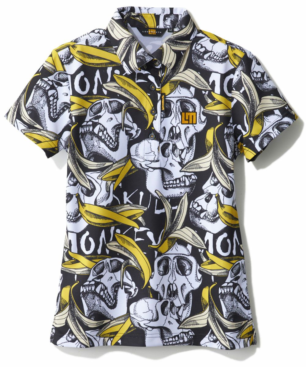 ラウドマウス レディース　 プレミアムカノコ 柄半袖シャツ　Skull Monkey/スカルモンキー