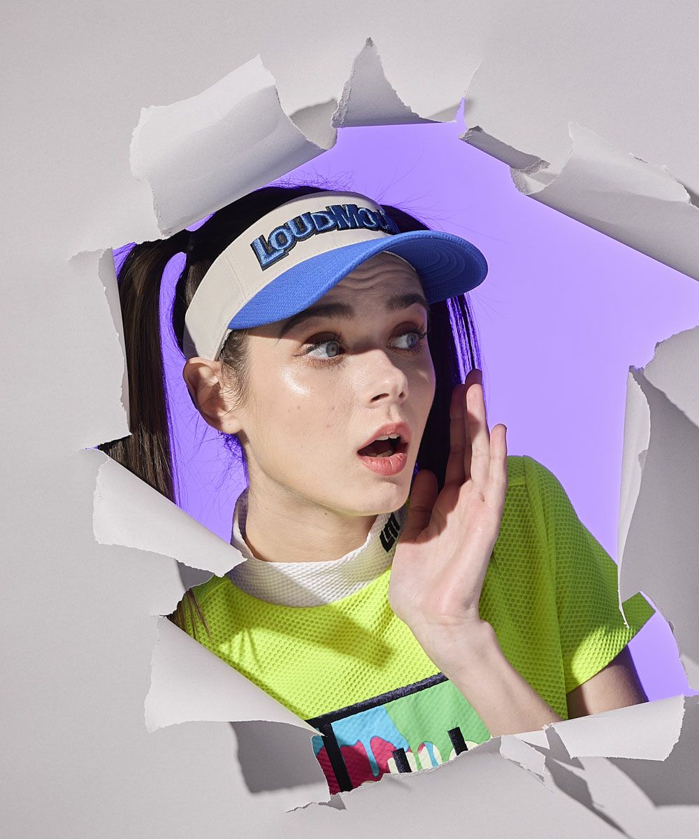 ラウドマウス　ユニセックス　軽量配色バイザー　ロイヤルブルー　コンパクト収納可能