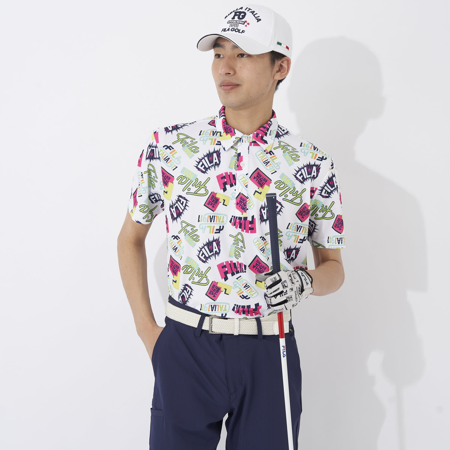 FILA　GOLF メンズ コミックPT半袖シャツ