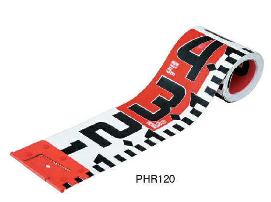 Rakuten - MYZOX マイゾックス フォトロッド 120mm幅 50m テープのみ PHR120-50K （表20cm赤白タテ目盛 裏1m赤白裏ヨコ目盛） 工事写真 リボンテープ