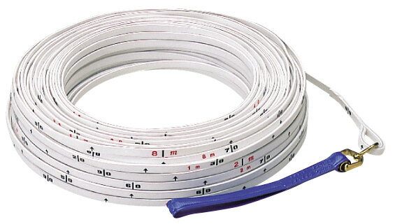 セキスイ エスロン測量ロープ 50m ガラス繊維 50-LN 5cm目盛 ロープ幅6.3mm 厚さ2mm [山林 水面 港湾測..