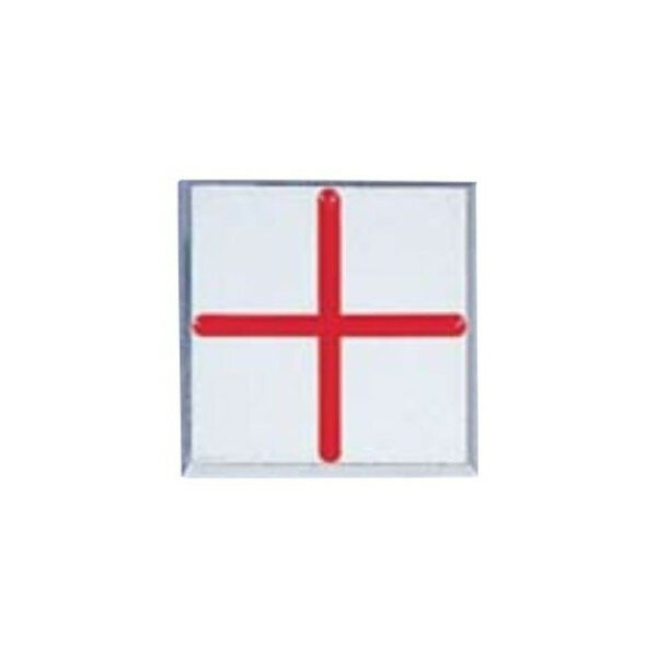 カクマル アルミプレート（貼付タイプ） 40角 3mm厚 A40C（10枚入）【境界プレート/測量/土木/標示】