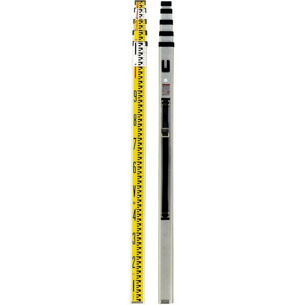 Rakuten - 大平産業 SKTアルミスタッフ 5m5段 SKT-55D（背負いバンド・視準器・布ケース付） 重さ2.4kg 【横断測量/土木/水準測量/高低差/地籍調査/建築/標尺/箱尺】