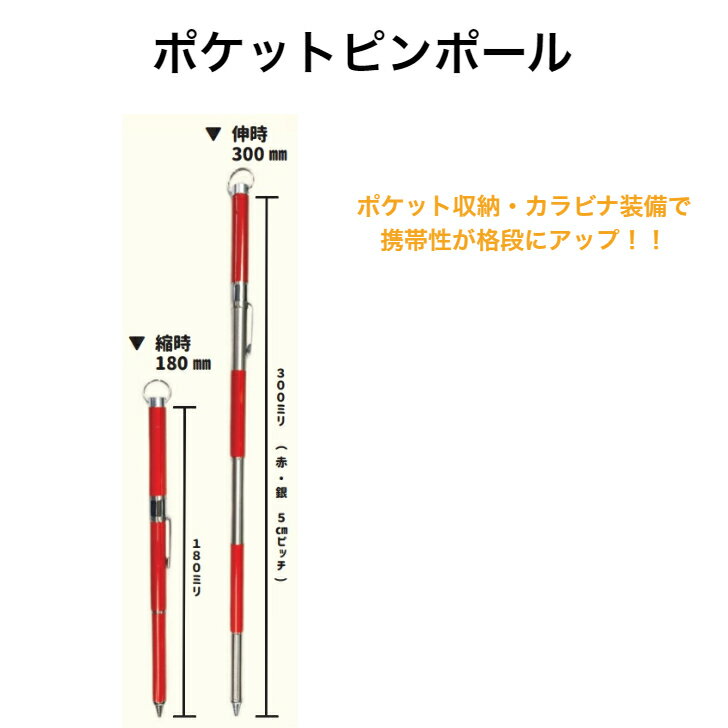 アラオ ポケットピンポール AR-4153 伸縮 ピンポール 1本 30cm...