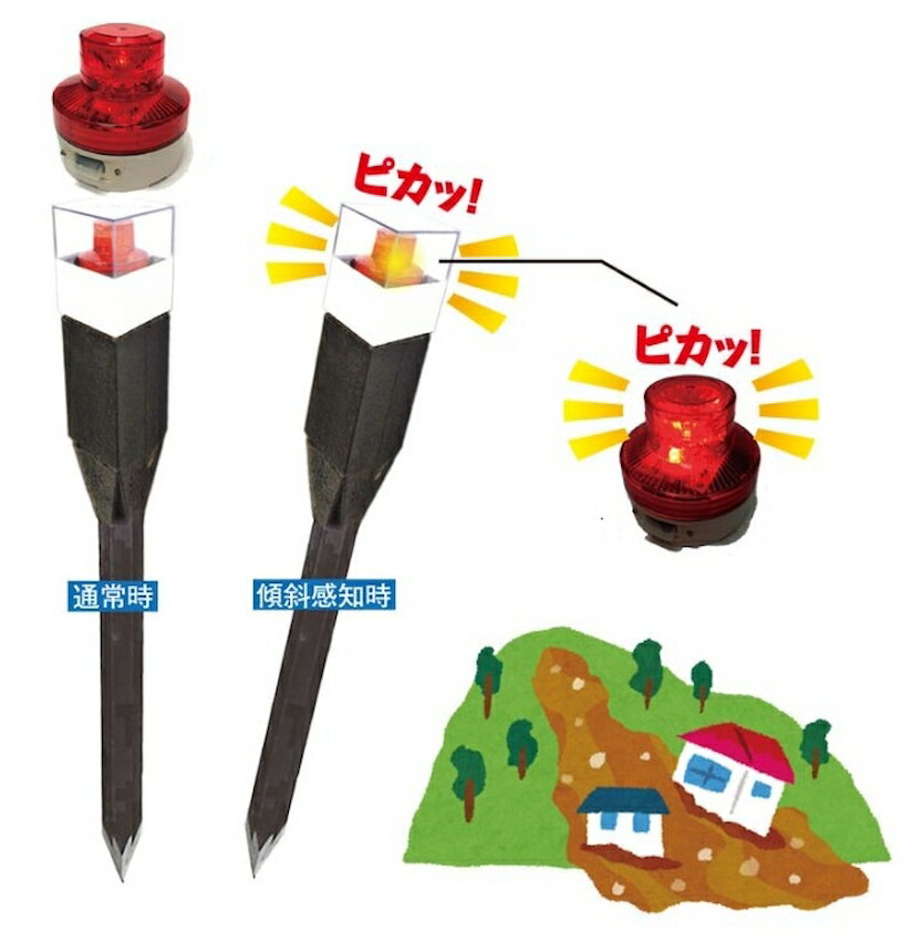 Rakuten - 簡易光るセンサ杭 KH 傾斜検知警報器 情報発信杭 リプロ 傾き検知 光で周知 個人宅への配送不可商品です（メーカー直送品）