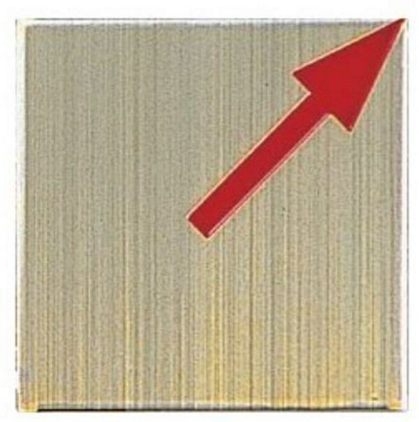 コノエ 真鍮製プレート35mm角 Z355-0（貼付タイプ）35角 2mm厚 （10枚入）家屋調査 境界 測量 土木 水道 道路 標示