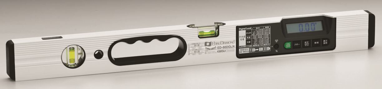 エビス デジタルレベル ED−60DGLN 600mm デジタル自動表示機能 防塵防水 電源自動オフ