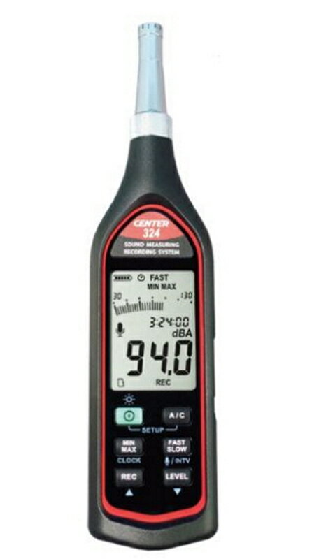 Rakuten - MK Scientific データロガー機能付きデジタル騒音計 CENTER324 測定範囲30〜130dBメモリー数128000 エムケー・サイエンティフィック