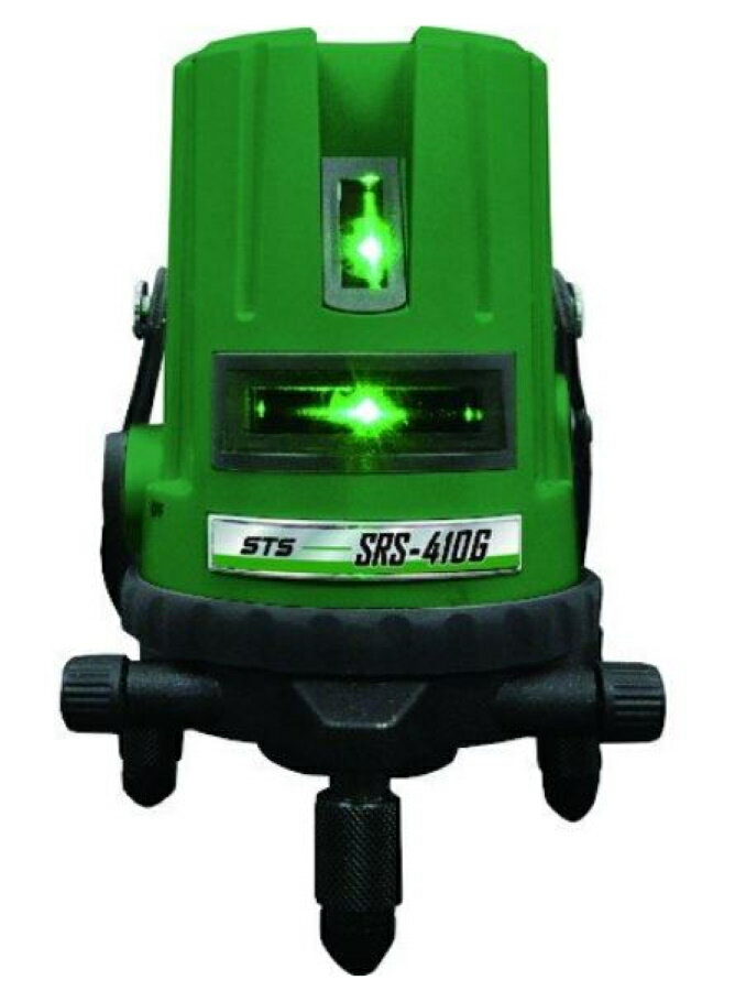 乐天商城 - 測量機器 墨出し器 STS 高輝度グリーンレーザー SRS−410G 地墨 大矩 水平ライン 垂直ライン4本