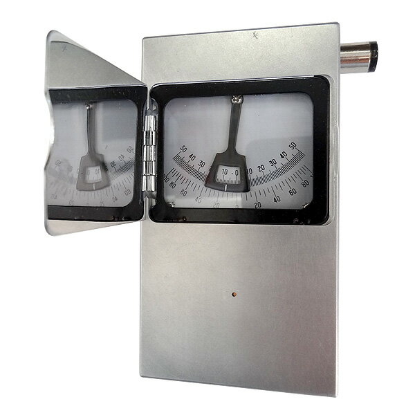 クリノメーター 金属改良型 ケース付き 【傾斜度測定 磁石測定 水平垂直 簡易測量】