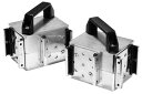 MYZOX マイゾックス 重量型標尺立てセット HKS 左右設置用各1台 滑り止めシール付き 舗装の敷均し、路盤作りの検測に スチール製 ワンマン撮影