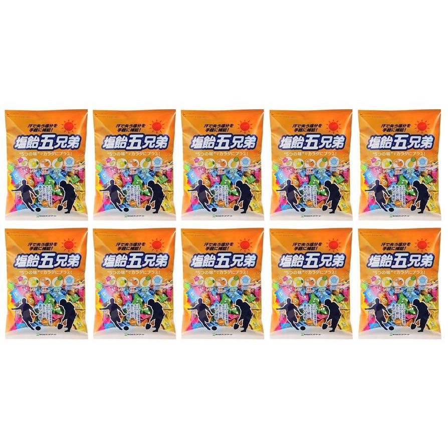 2026年最新入荷 まとめ買い ランドアート 塩飴五兄弟（800g袋）x10袋 5袋入2箱 約2000粒 箱買い 熱中症対策 塩分補給 塩飴 塩アメ 塩飴5兄弟 塩タブレット5兄弟