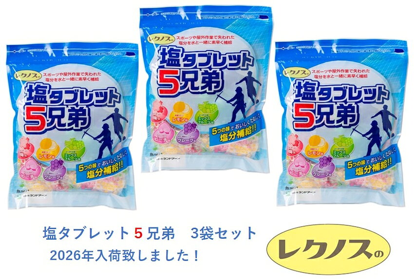 2026 최신 입하 열사병 대책 3 봉지 정리 사 랜드 아트 소금 타블렛 5 형제 500 g × 3 자루 입 약 555 알 소금 사탕 소금 아메 소금 타블렛 5 형제 염분 보급 소금 사탕