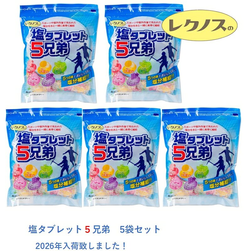 2026最新入荷 熱中症対策 5袋まとめ買い ランドアート 塩タブレット5兄弟 500g×5袋入 約925粒 塩飴 塩..