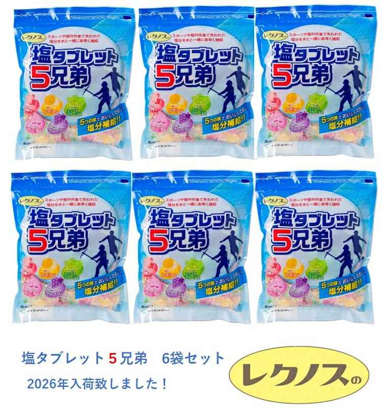 2026最新入荷 熱中症対策 6袋まとめ買い ランドアート 塩タブレット5兄弟 500g×6袋入 約1110粒 塩飴 塩..