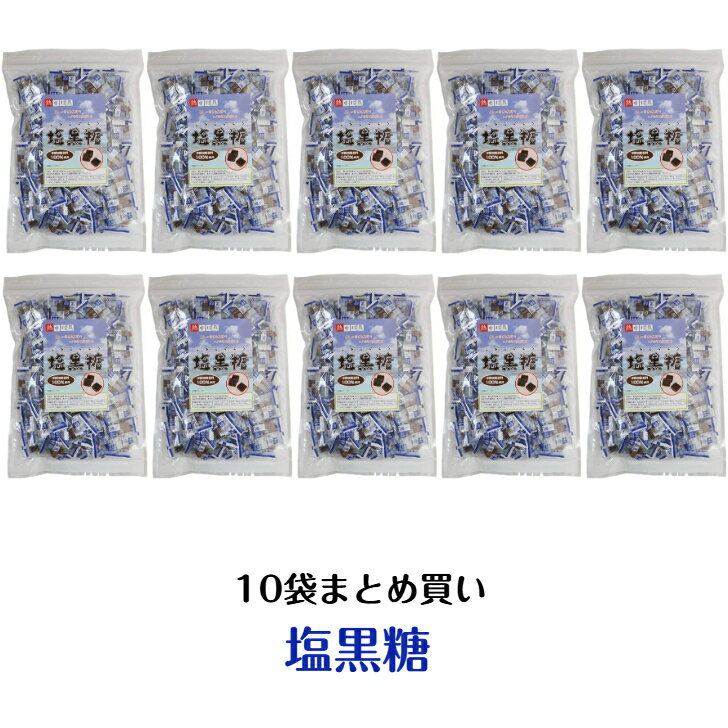 熱中症対策 ランドアート 塩黒糖 500g袋入 1箱10袋まとめ買い 沖縄県産100％使用 塩分補給 現場作業 猛暑対策