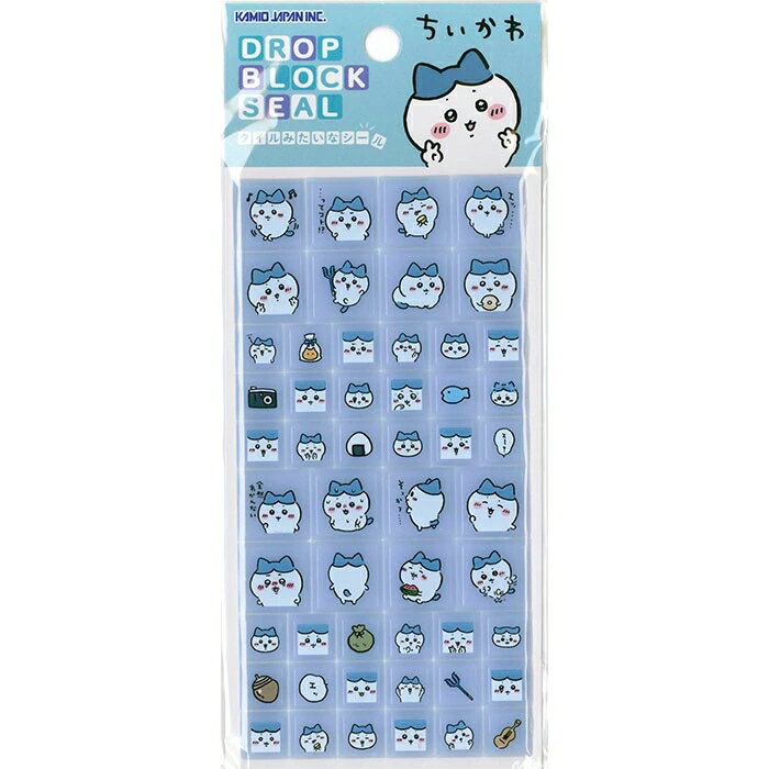 乐天商城 - カミオジャパン ドロップブロックシール ちいかわ ハチワレ 228299 タイルみたいなシール