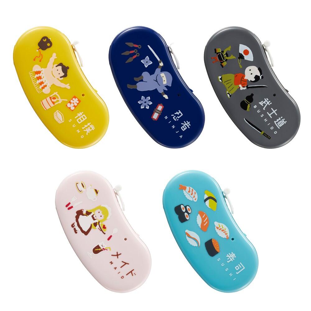 ノリノビーンズ テープのり 使い切り プラス 日本のお土産シリーズ 相撲 忍者 武士道 メイド 寿司 5点..