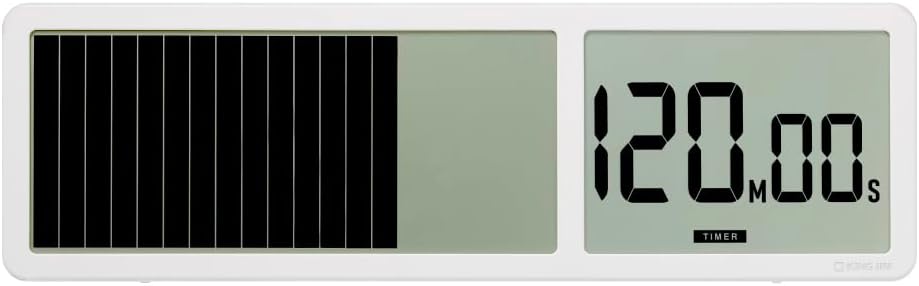 人気のビジュアルバータイマーの大型サイズが新登場！ バーの目盛りで残り時間が一目で分かる大型タイマー。 通常計測モードとリピート計測モード、時計モードの選べる3つのモードを搭載。 大型サイズで視認性が良いため、学校や試験会場、オフィスの会議室などの広い場所での使用に最適。 ●選べる3つのモードを搭載 約200分までのカウントダウンとカウントアップができる「通常計測モード」、作業時間と休憩時間のカウントダウンを最大99回繰り返し可能、ポモドーロテクニックにも使える「リピート計測モード」、現在時刻を12時間または24時間制で表示、目盛りの有無を切り替え可能な「時計モード」の3つのモードを搭載。 ●アラーム機能＆2WAY電源 アラーム音は大、小、消音の3段階に切り替え可能。計測時間が半分になると音で知らせる「計測半分通知」機能搭載（ON/OFF可能）。 電源は単3形アルカリ乾電池×3本（別売）またはACアダプタ（AC0502/別売）の2種類から選べる。 【使用上の注意】 ●直接日光の当たる場所や、高温・多湿の場所での使用または保管はしないでください。 ●本製品は屋内専用です。屋外で使用しないでください。 ●本製品は防水・防塵仕様ではありません。 ●商品の見直しなどのため、仕様・価格・デザインその他は予告なく変更する場合があります。 ●商品の色は実際の色とは異なって見えることがあります。