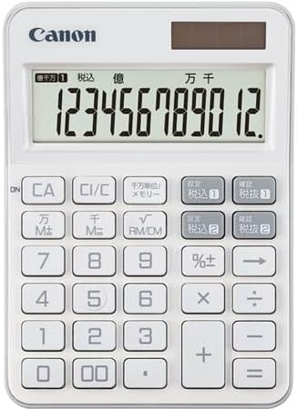 Rakuten - Canon カラフル電卓 パールホワイト KS-126WUV-PW