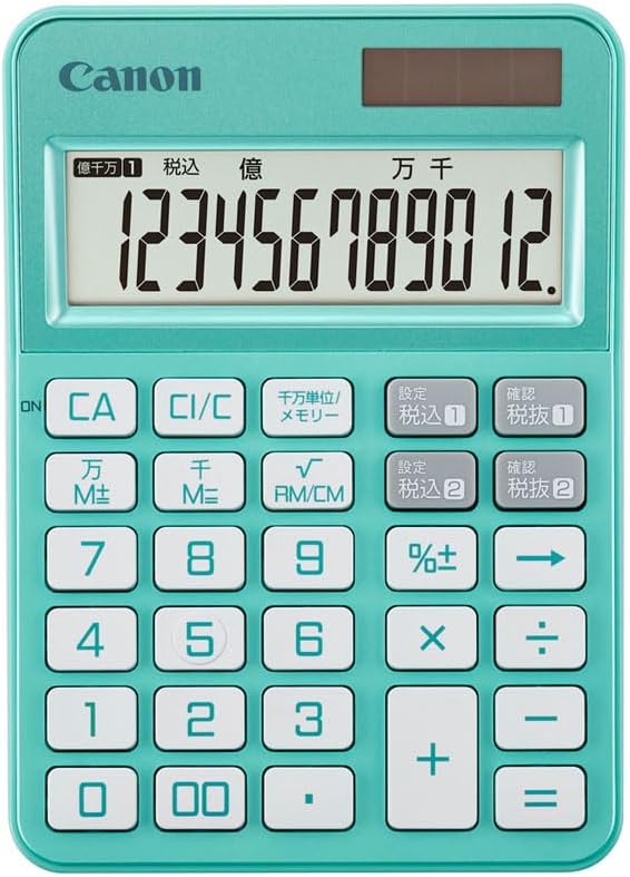 Rakuten - Canon カラフル電卓 ミントグリーン KS-126WUV-MG