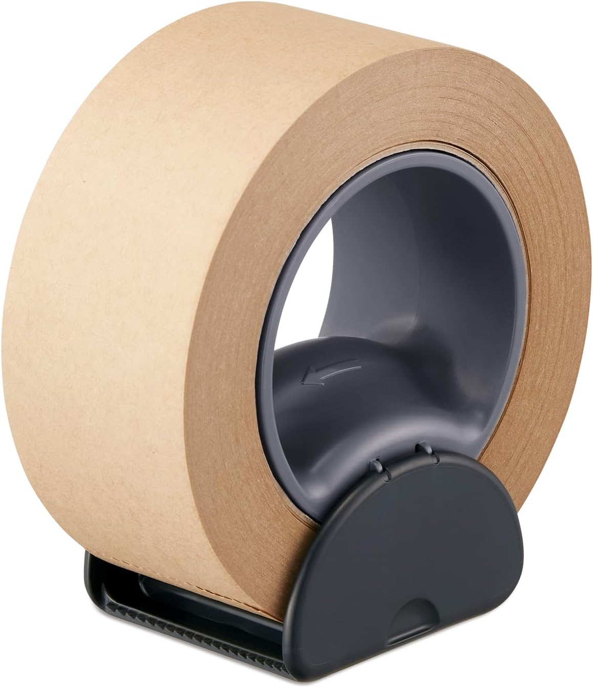 外形寸法：W58×D76×H81(mm) 質量：72g 材質：本体=66%再生樹脂(コア=100%再生ABS) 適合テープ：クラフトテープ専用 テープ適合サイズ：テープ幅=38~50mm、テープ外径=最大124mmまで、テープ芯内径=最大3インチ (約75mm) ※テープは別売りです。