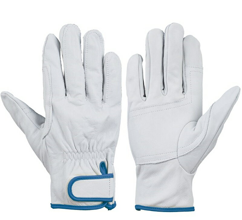 シモン 高級牛革手袋 CG718 Lサイズ 牛本革、掌部 本革当て付き 袖口 マジック止め式