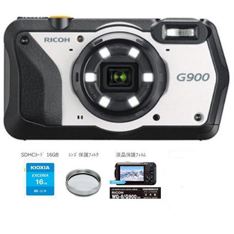 楽天現場監督リコー RICOH G900AH 安心保証モデル 3年保証 デジタルカメラ 現場用カメラ 電子小黒板機能 防塵 防水 業務用 GPS機能 SDカード 液晶フィルム レンズ保護フィルタ