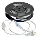富士倉 LEDロープライト FRL-W5M-W 両面 白 5m 電源付 防災用 防犯対策 建屋内外 建設工事 イベントなどに