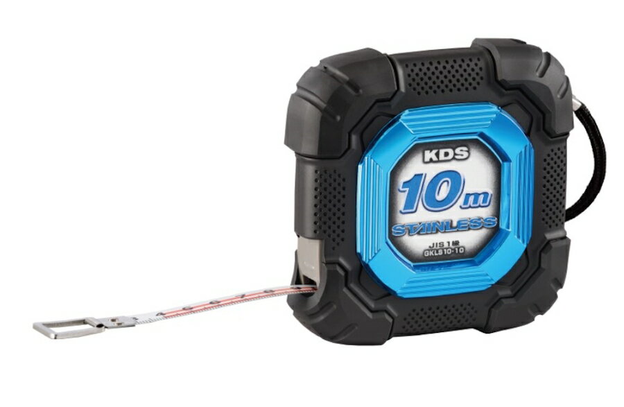 ムラテックKDS ゴムカクロングステン GKLS10-10BP 鋼製コンパクト巻尺 10m ゴムプロテクター仕様