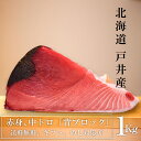 【北海道 戸井産】 本マグロ ブロック 1Kg 国産 背ブロック 生本マグロ 中とろ 赤身 本マグロ 背 マグロ 高級 ギフト 北海道産 刺身 とろ まぐろたた...
